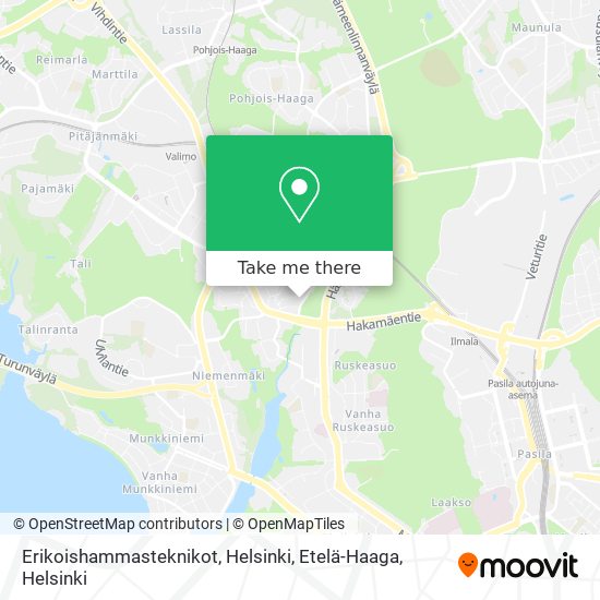 Erikoishammasteknikot, Helsinki, Etelä-Haaga map