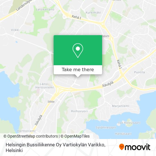 Helsingin Bussiliikenne Oy Vartiokylän Varikko map