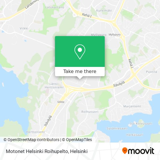 Motonet Helsinki Roihupelto map