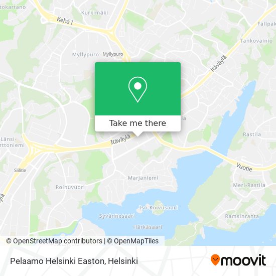 Pelaamo Helsinki Easton map