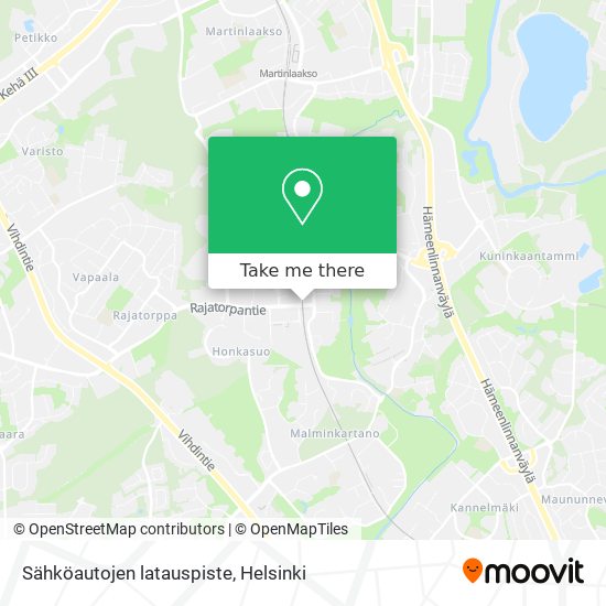 Sähköautojen latauspiste map