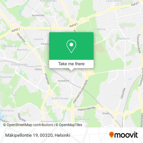 Mäkipellontie 19, 00320 map