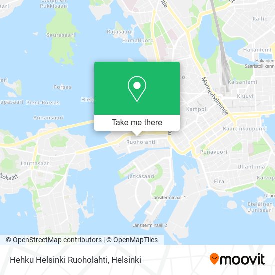 Hehku Helsinki Ruoholahti map