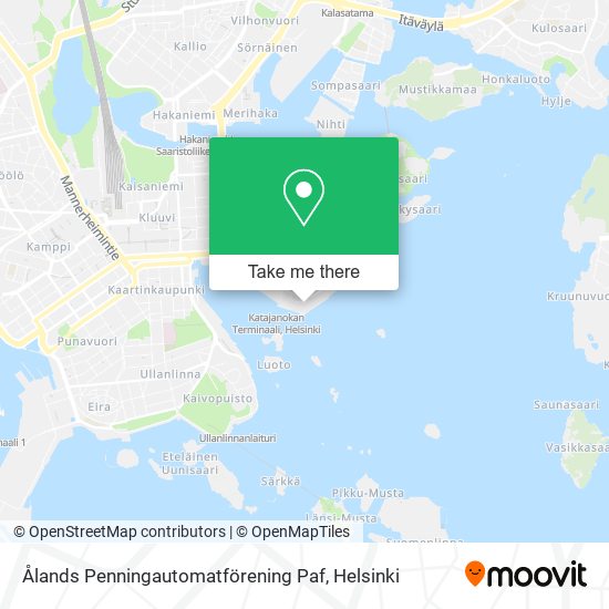 Ålands Penningautomatförening Paf map