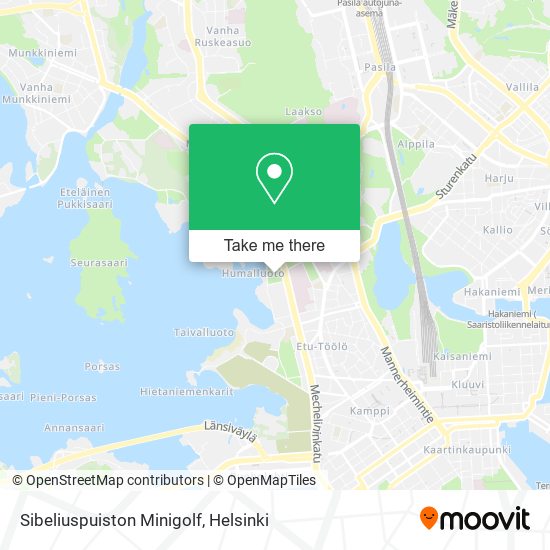 Sibeliuspuiston Minigolf map