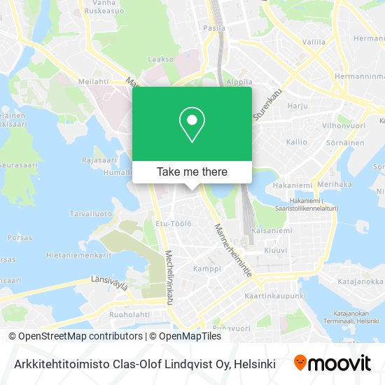 Arkkitehtitoimisto Clas-Olof Lindqvist Oy map