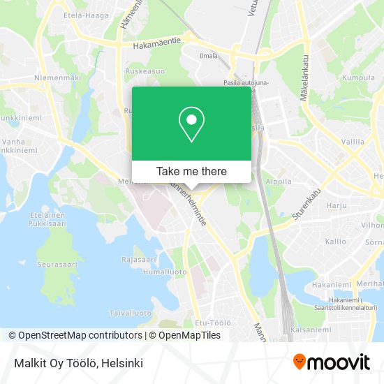 Malkit Oy Töölö map