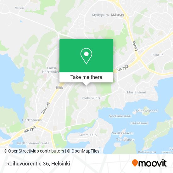 Roihuvuorentie 36 map