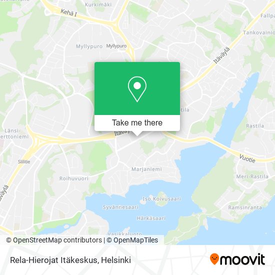 Rela-Hierojat Itäkeskus map