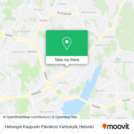 Helsingin Kaupunki Päiväkoti Vartiokylä map