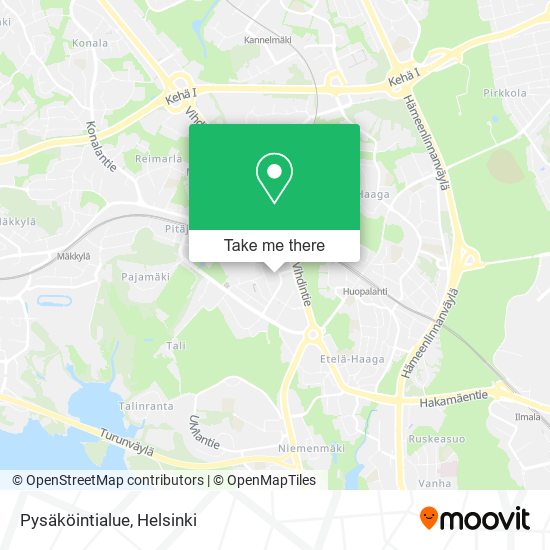 How to get to Pysäköintialue in Helsinki by Bus, Train or Tram?