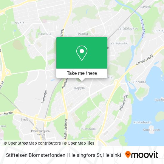 Stiftelsen Blomsterfonden I Helsingfors Sr map