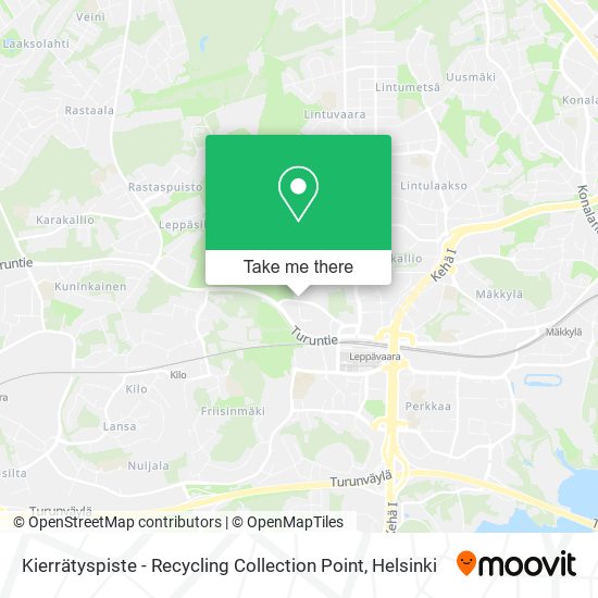 Kierrätyspiste - Recycling Collection Point map
