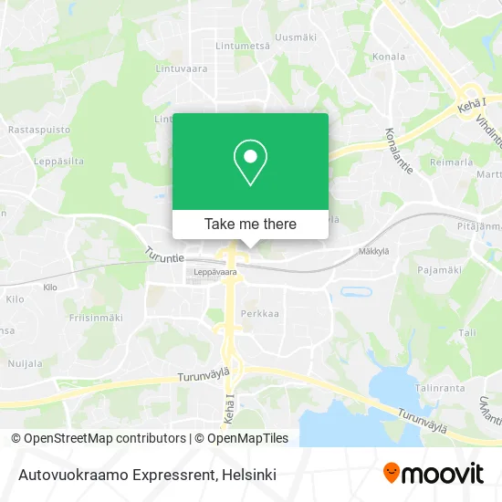 Autovuokraamo Expressrent map
