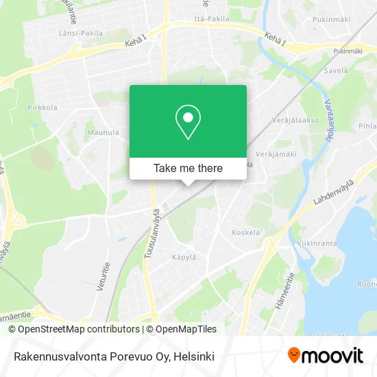 Construction Supervision Porevuo Ltd map