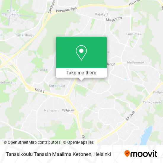 Tanssikoulu Tanssin Maailma Ketonen map