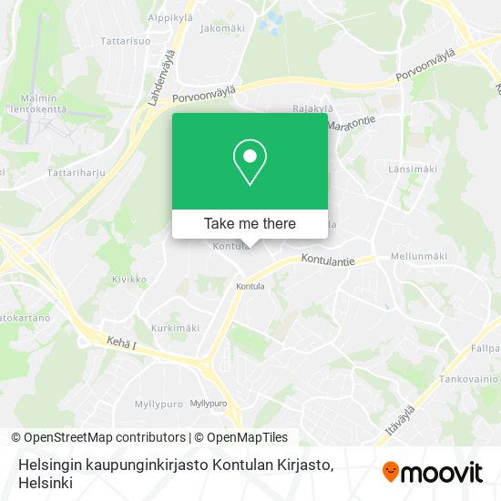 Helsingin kaupunginkirjasto Kontulan Kirjasto map
