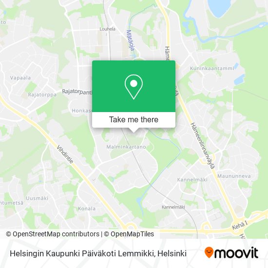 Helsingin Kaupunki Päiväkoti Lemmikki map