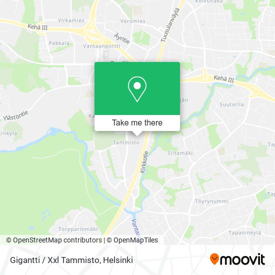 Gigantti / Xxl Tammisto map