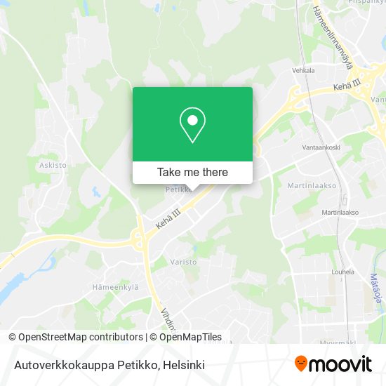 Autoverkkokauppa Petikko map