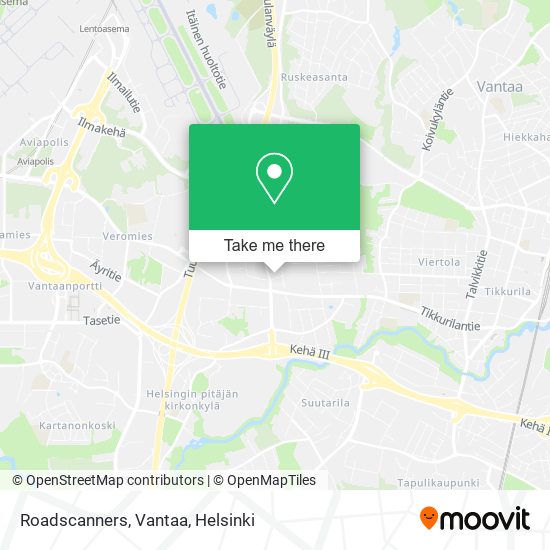 Roadscanners, Vantaa map