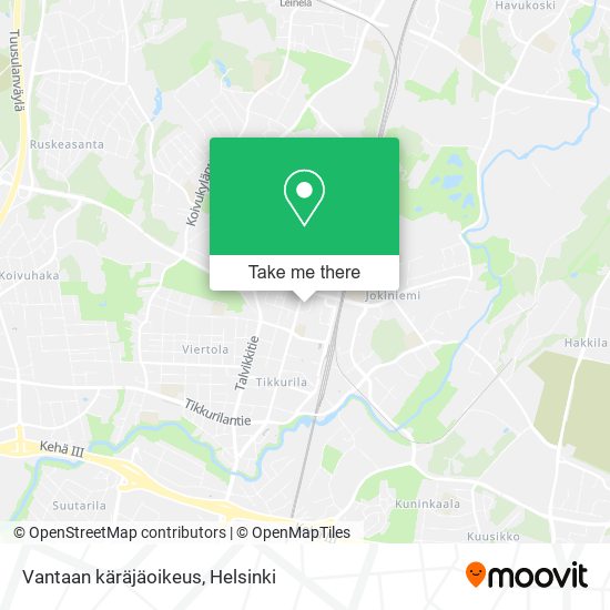 Vantaan käräjäoikeus map