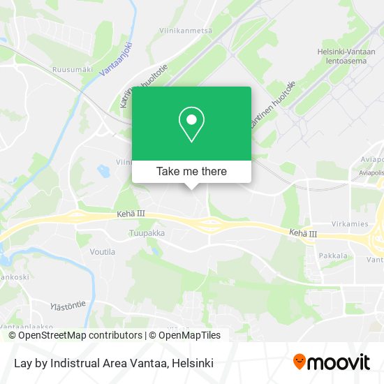 Lay by Indistrual Area Vantaa map