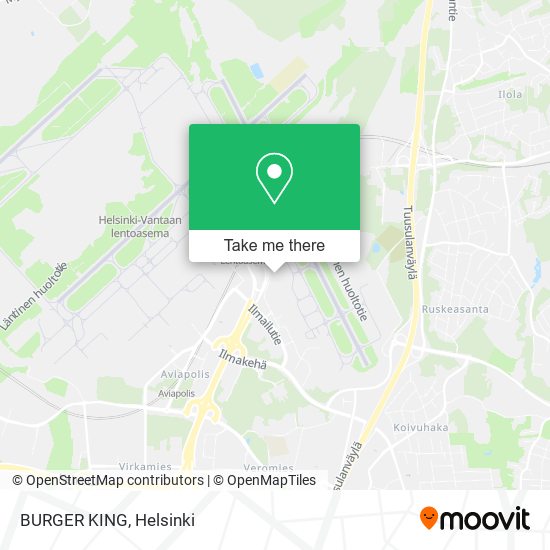 How to get to BURGER KING in Vantaa by ?