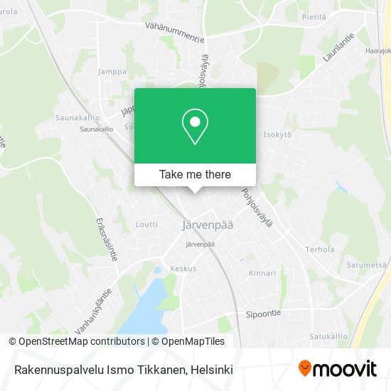 Rakennuspalvelu Ismo Tikkanen map