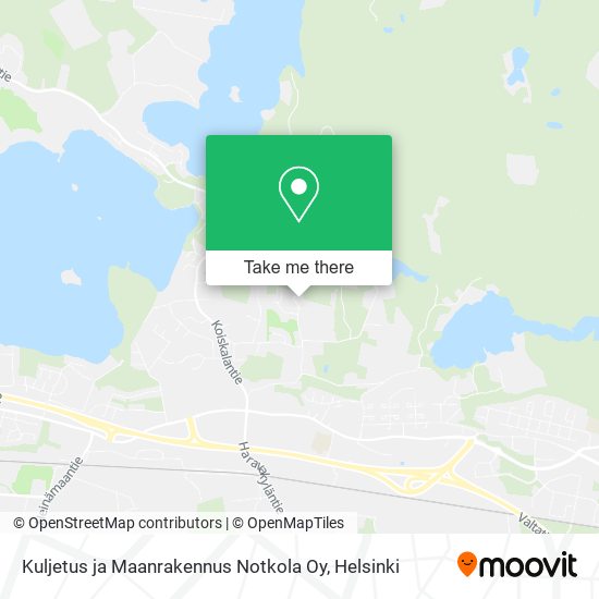 Kuljetus ja Maanrakennus Notkola Oy map