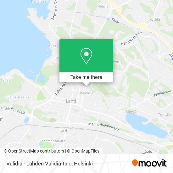 Validia - Lahden Validia-talo map