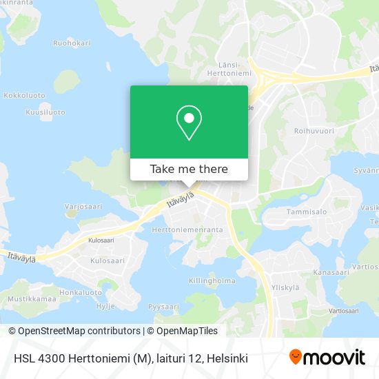 HSL 4300 Herttoniemi (M), laituri 12 map