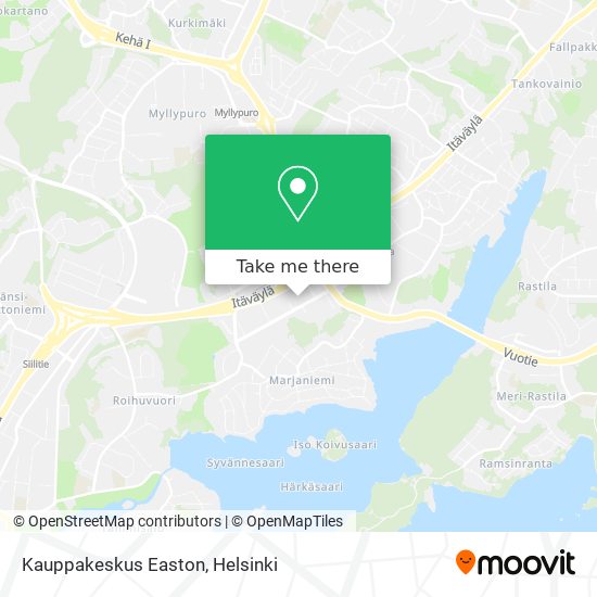 How to get to Kauppakeskus Easton in Helsinki by Bus or Metro?