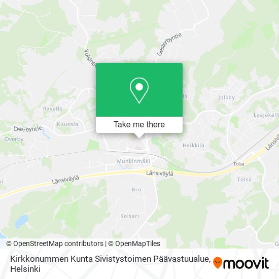 Kirkkonummen Kunta Sivistystoimen Päävastuualue map