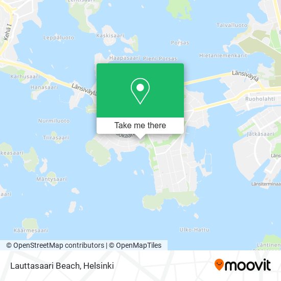 Lauttasaari Beach map