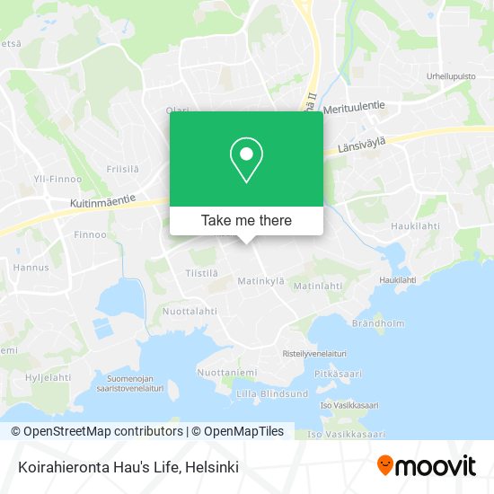 Koirahieronta Hau's Life map