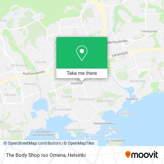 The Body Shop Iso Omena map