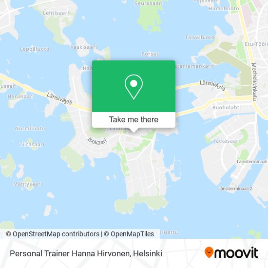 Personal Trainer Hanna Hirvonen map