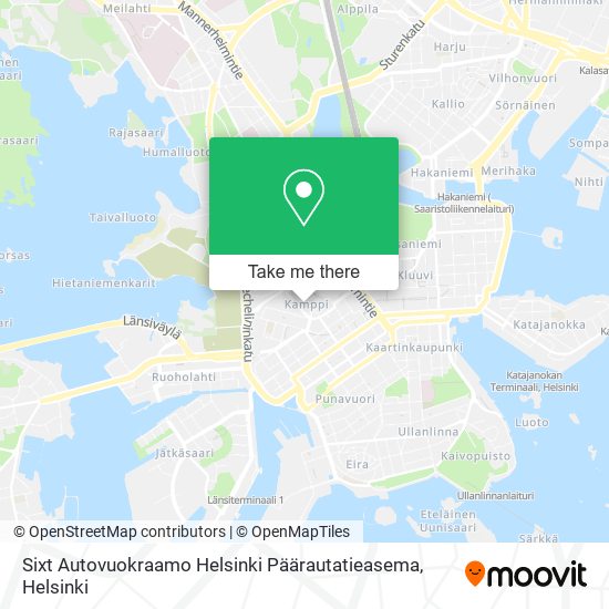 Sixt Autovuokraamo Helsinki Päärautatieasema map
