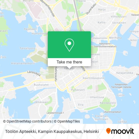 Töölön Apteekki, Kampin Kauppakeskus map