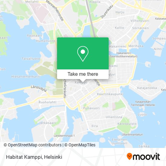 Habitat Kamppi map