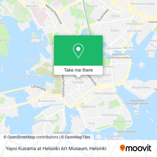 Yayoi Kusama at Helsinki Art Museum map