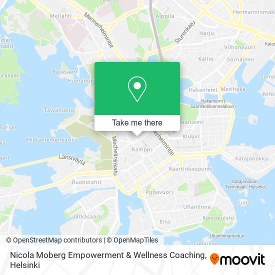Nicola Moberg Empowerment & Wellness Coaching map