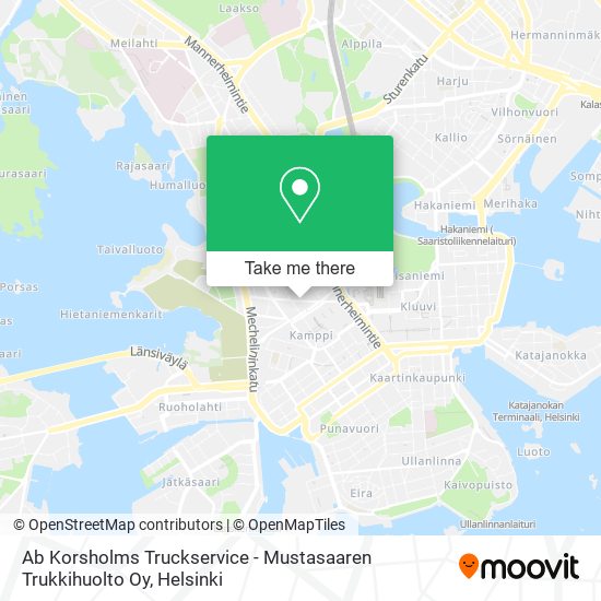 Ab Korsholms Truckservice - Mustasaaren Trukkihuolto Oy map