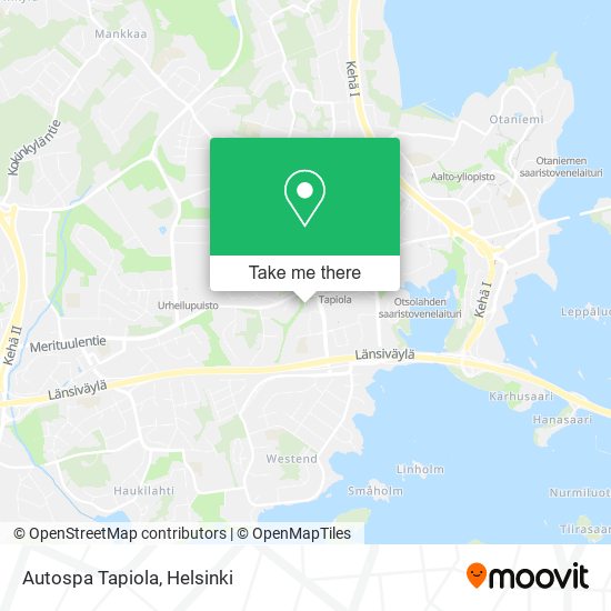 Autospa Tapiola map
