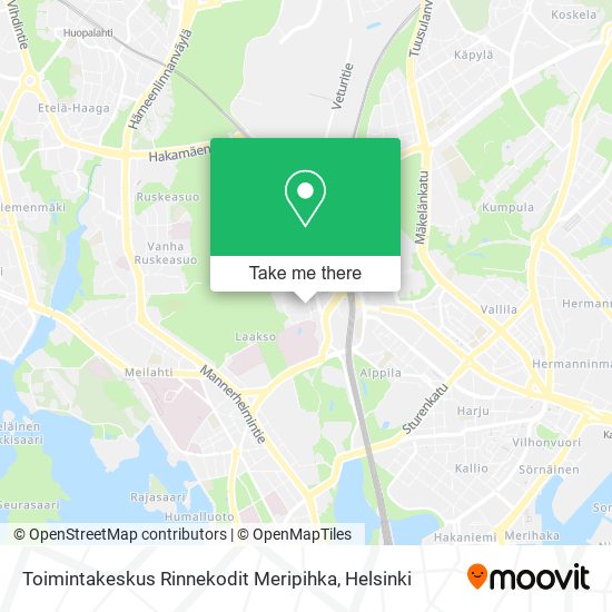 Toimintakeskus Rinnekodit Meripihka map