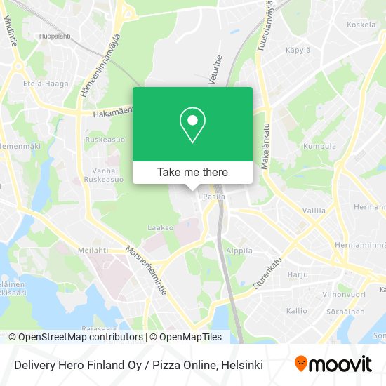 Delivery Hero Finland Oy / Pizza Online map