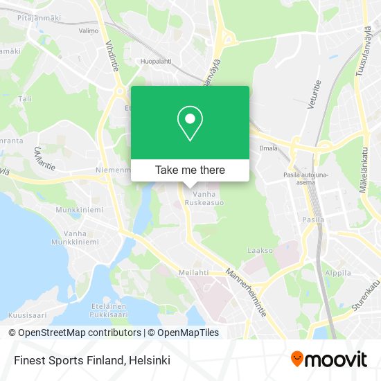 Finest Sports Finland map