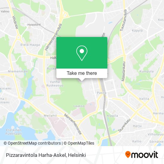 Pizzaravintola Harha-Askel map
