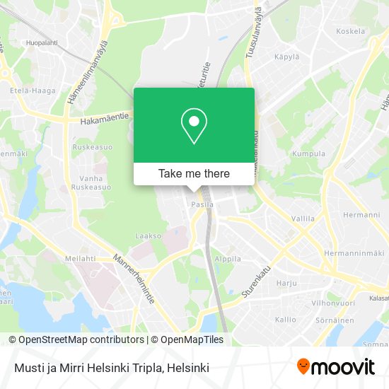 Musti ja Mirri Helsinki Tripla map